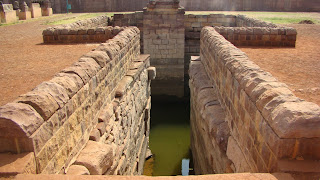 Steps leading to pond