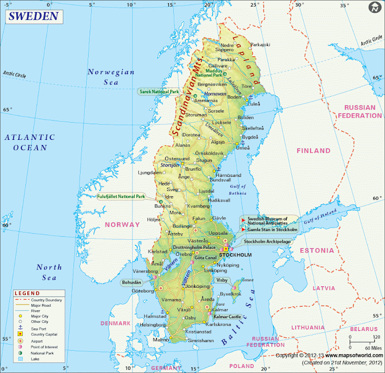 Map of Sweden