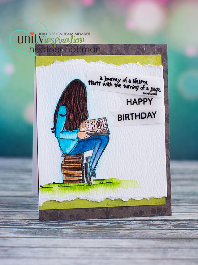 Houses Built of Cards Birthday Card for a Reader