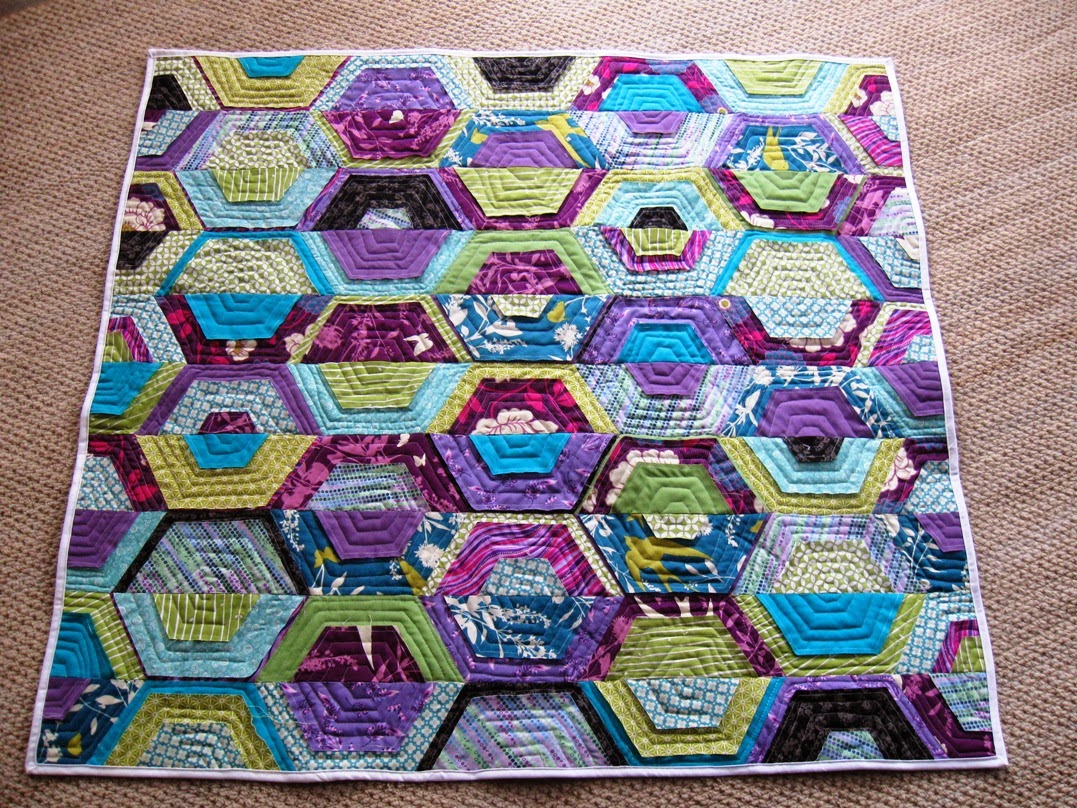 Happy Quilting Shabby Hexie Twist A Baby Quilt Tutorial