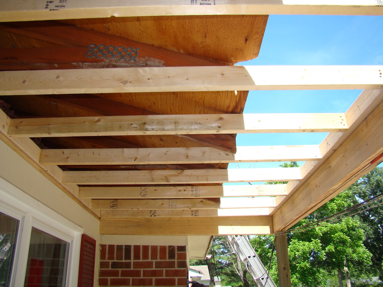 Construction Reports Framing the porch roof