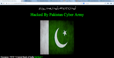 Pakistan Cyber Army Hit Central Bank of India  Central+Bank+Of+India+Hacked+By+Pakistan+Cyber+Army