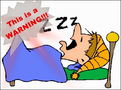 Warning when asleep