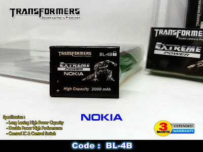 Baterai Nokia Double Power Transformer BL-4B 