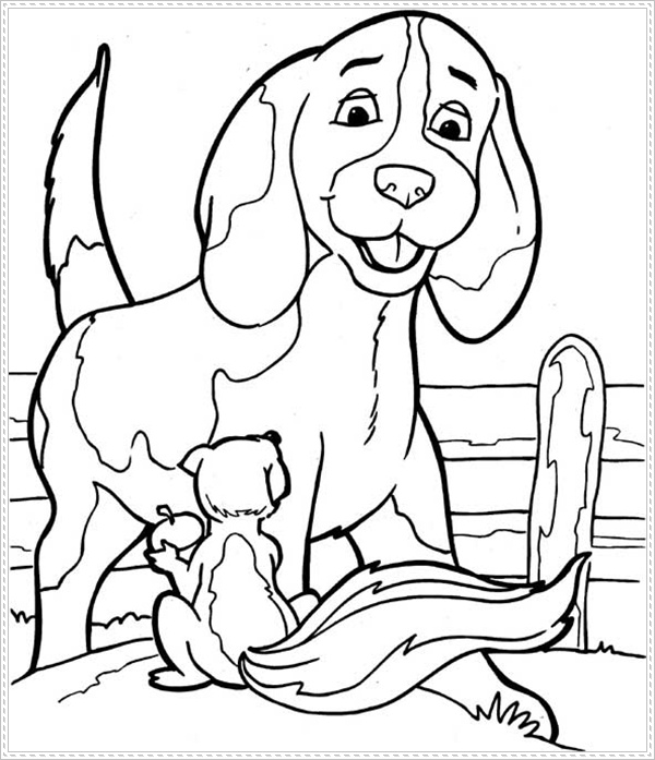 Ausmalbilder zum Ausdrucken: Ausmalbilder Hunde