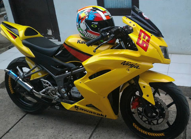 Modifikasi Ninja RR Kuning By Bagaz - Gallery Motor Ninja