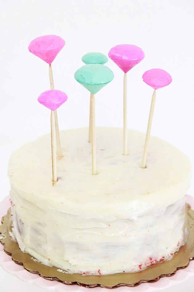 A Bubbly Life DIY Gem Cake Toppers