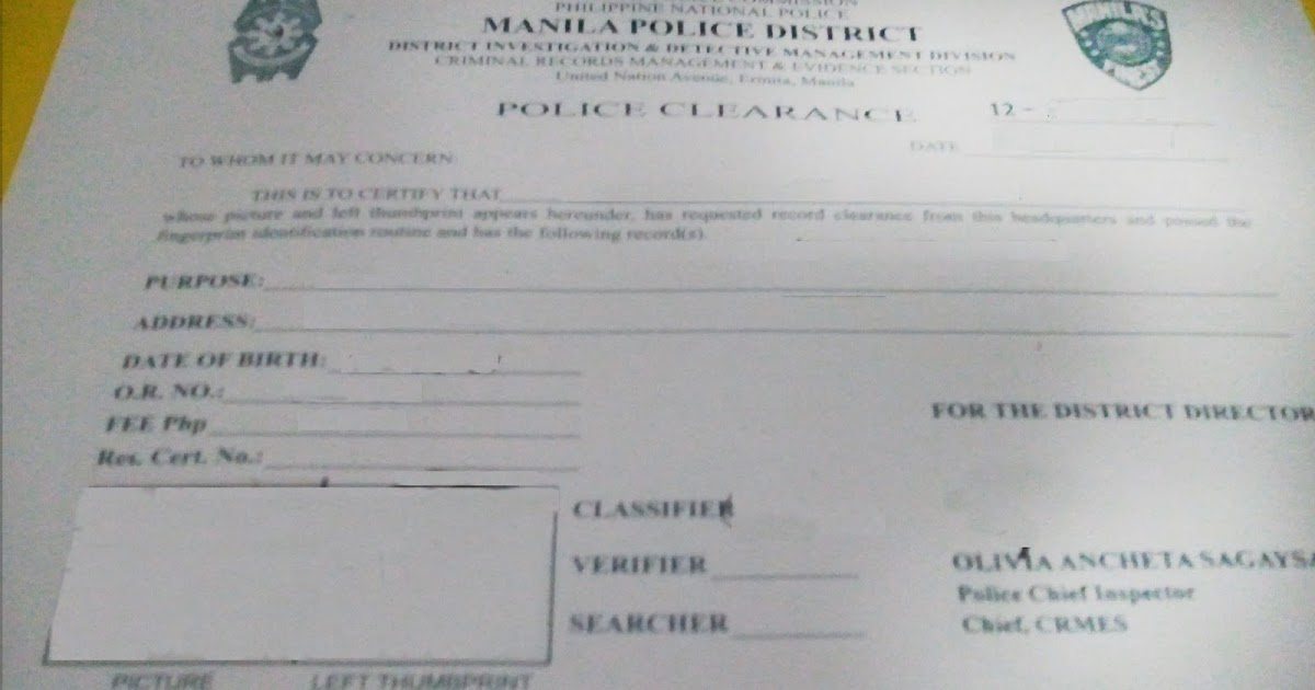 THOUGHTPICK ! EASY STEPS IN GETTING YOUR POLICE CLEARANCE