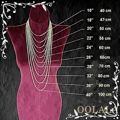 Necklace and jewelry length to wear 