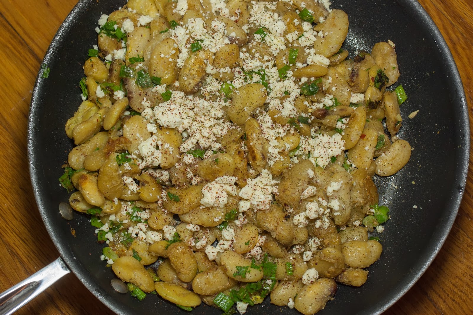 BBP Fried Lima Beans with Feta, Sorrel and Sumac