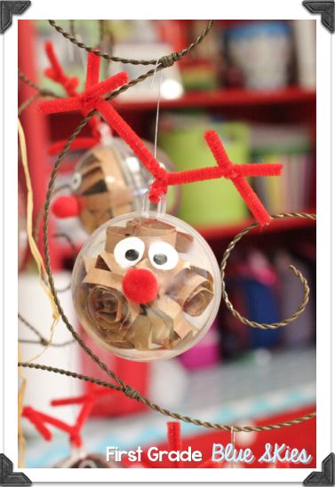 Christmas Crafts in the Classroom: Reindeer Ornaments | First Grade Blue Skies | Bloglovin’