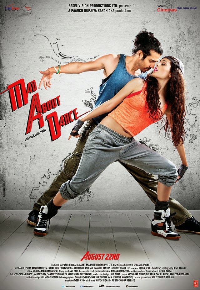 Complete cast and crew of Mad About Dance (2014) bollywood hindi movie wiki, poster, Trailer, music list - Saahil Prem, Salah Benlemqawanssa and Amrit Maghera and Raashul Tondon 
