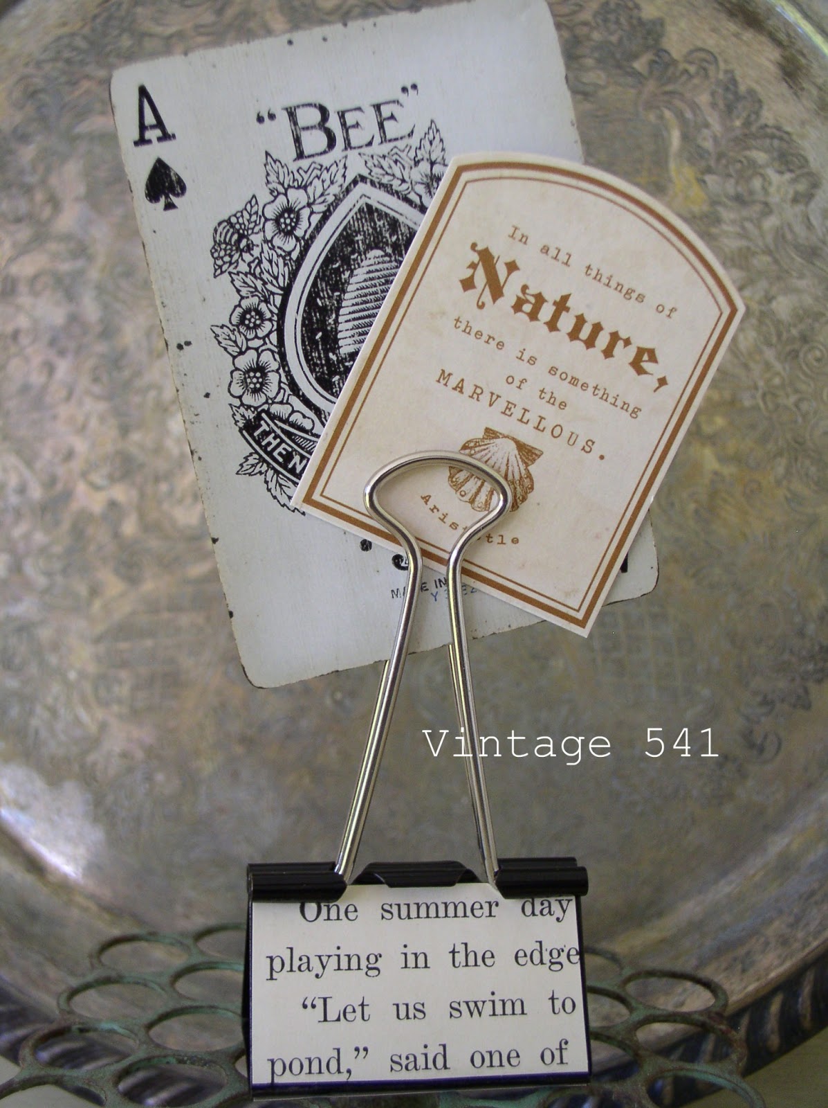 Vintage 541 Paper Clip Photo/Inspiration Holders