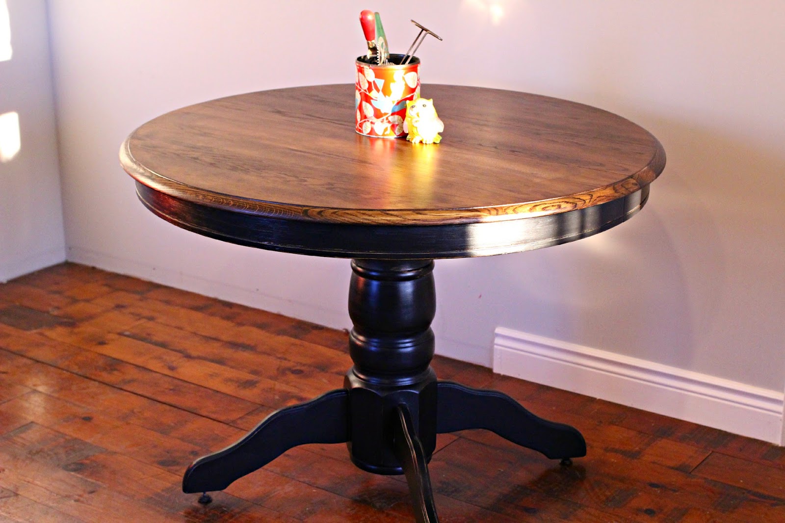 Laurel's Attic Black Pedestal Table SOLD