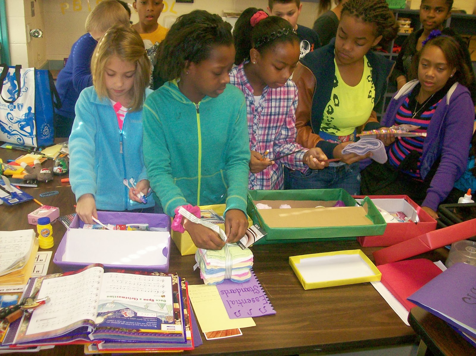 SPRING HOPE ELEMENTARY STUDENTS SEND CHRISTMAS IN SHOE BOXES NRMPS