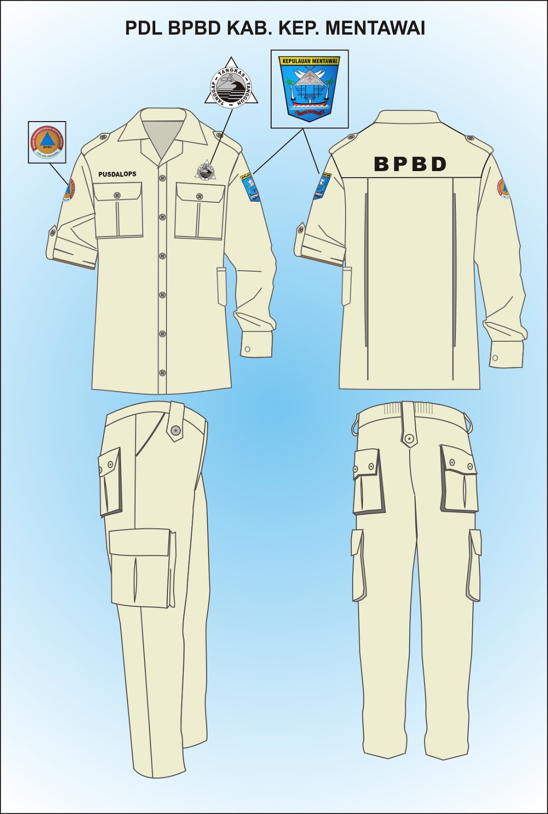 BAJU PDL BPBD PESANAN KAB MENTAWAI