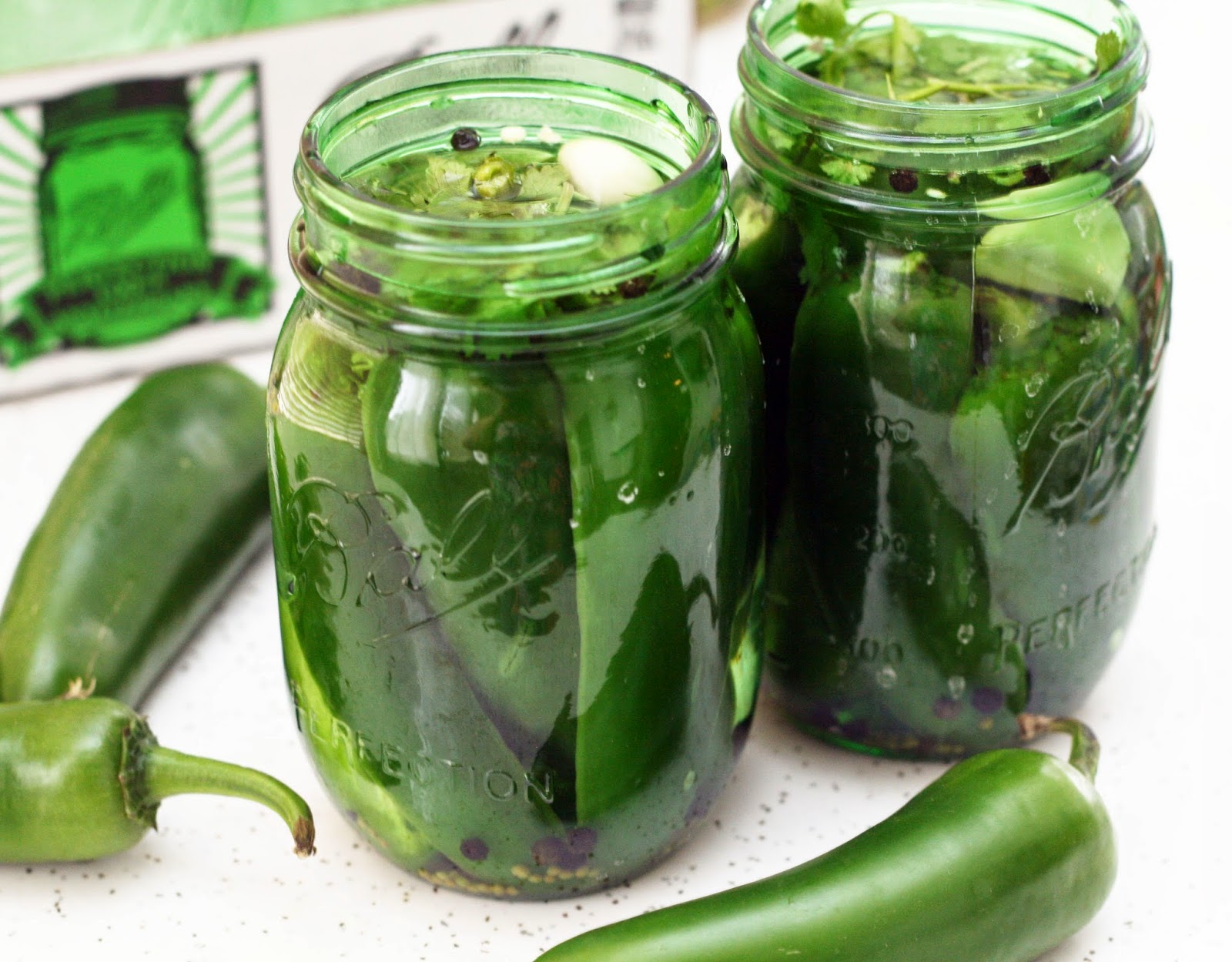 Cilantro Pickled Jalapenos on Coconut & Lime