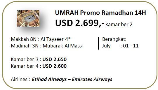 Umroh Ramadhan Promo 14 Hari Bintang 4 Umroh Ramadhan Promo 14 Hari Bintang 4
