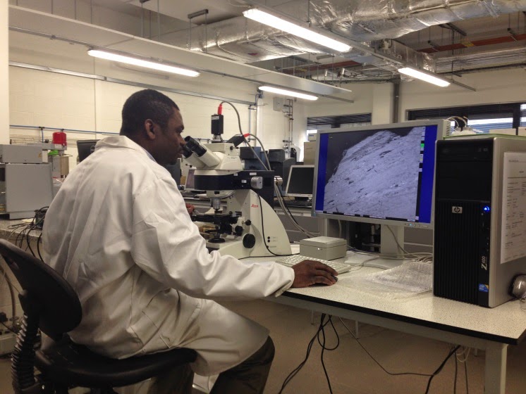 Dr Clement Uguna at work in the laboratory