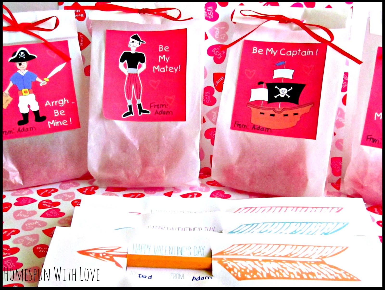 Homespun With Love: Classroom Party Valentines - Free Printables