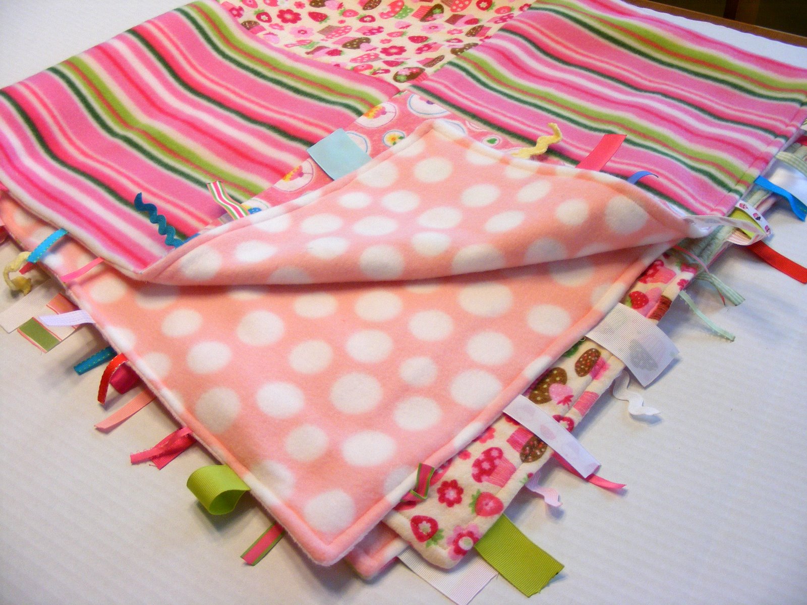 Quilted Cupcake Cupcake Taggie Blanket Supersized