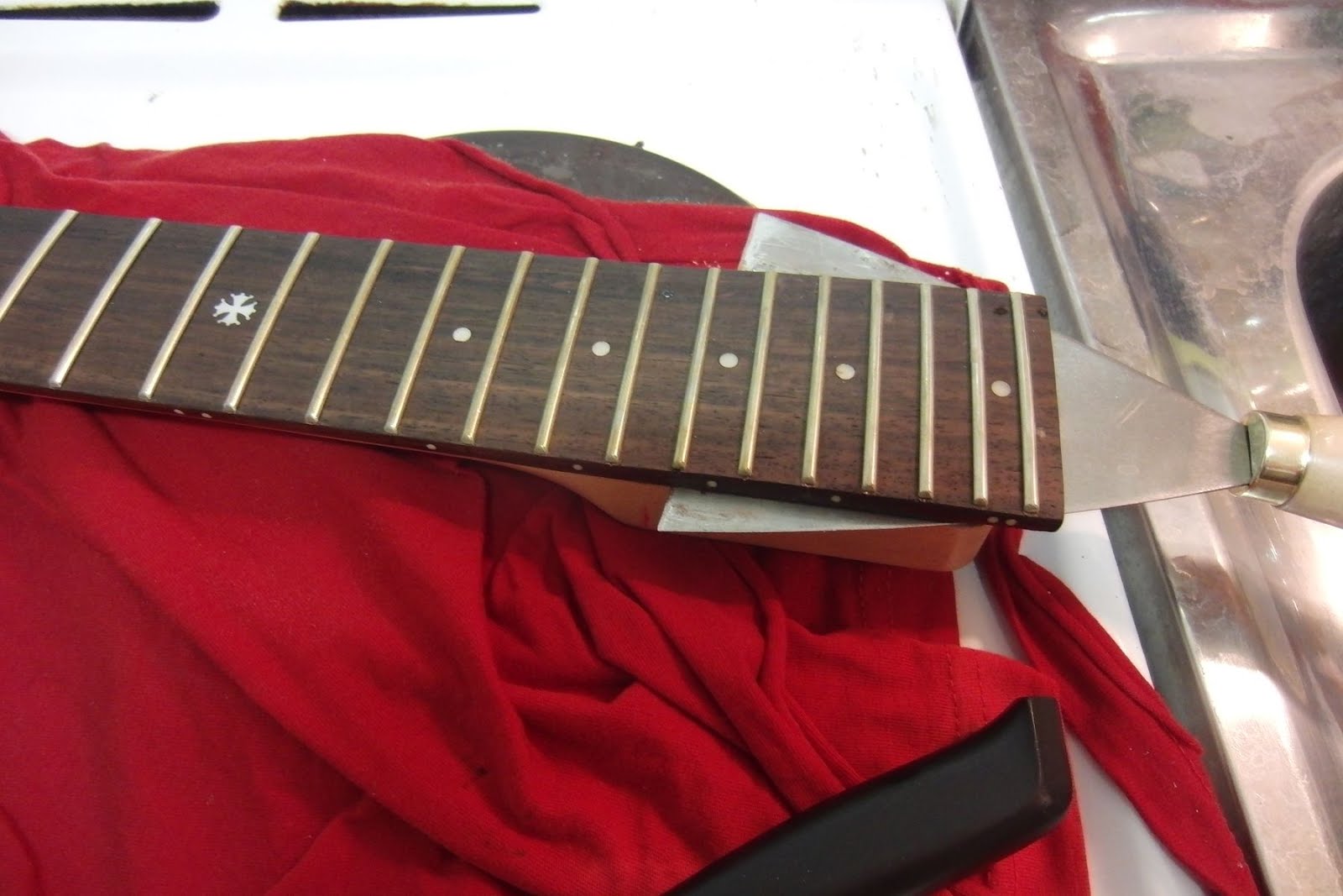 The CMS Guitar Fretboard removal pt. 1