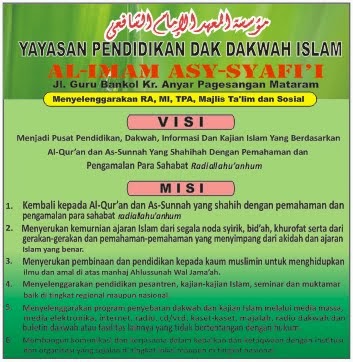 Visi Misi Yayasan al-Imam Asy-Syafi'i