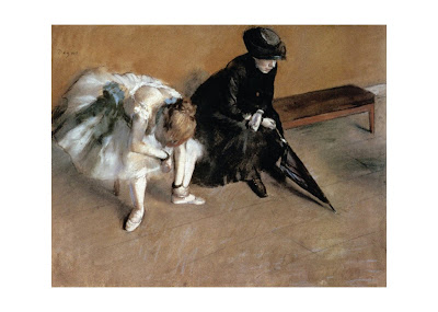 Edgar Degas - Waiting circa-1882