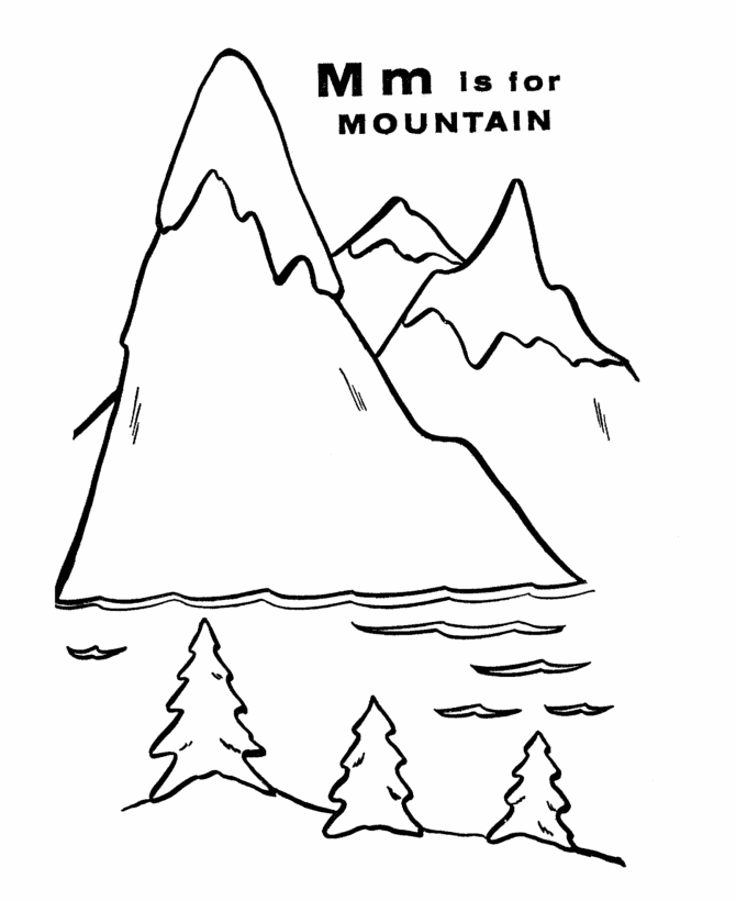 Mountain Coloring Pages - Kidsuki