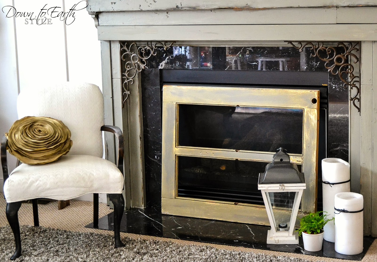 Down to Earth Style Painted & Chunky Fireplace Mantel