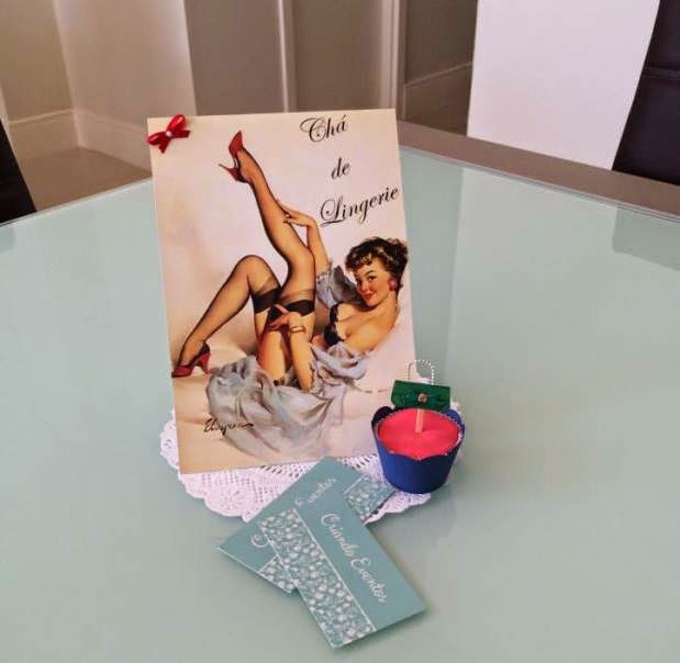 decoração chá de lingerie pin up