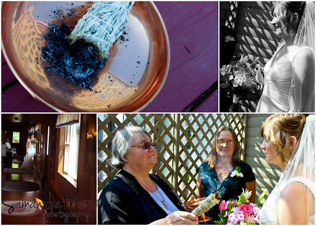 sage smudging at wedding