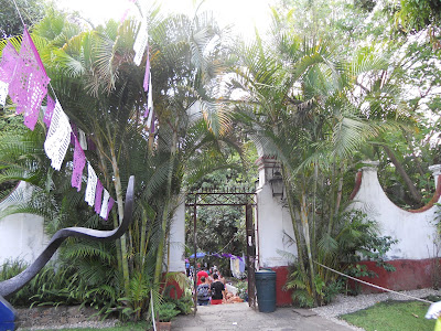 Entrance to the garden The actual opened gates that leads to the garden