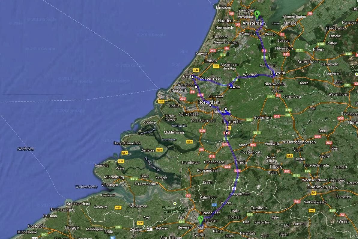 Rutas en coche por Europa: Países Bajos: provincias de Brabante