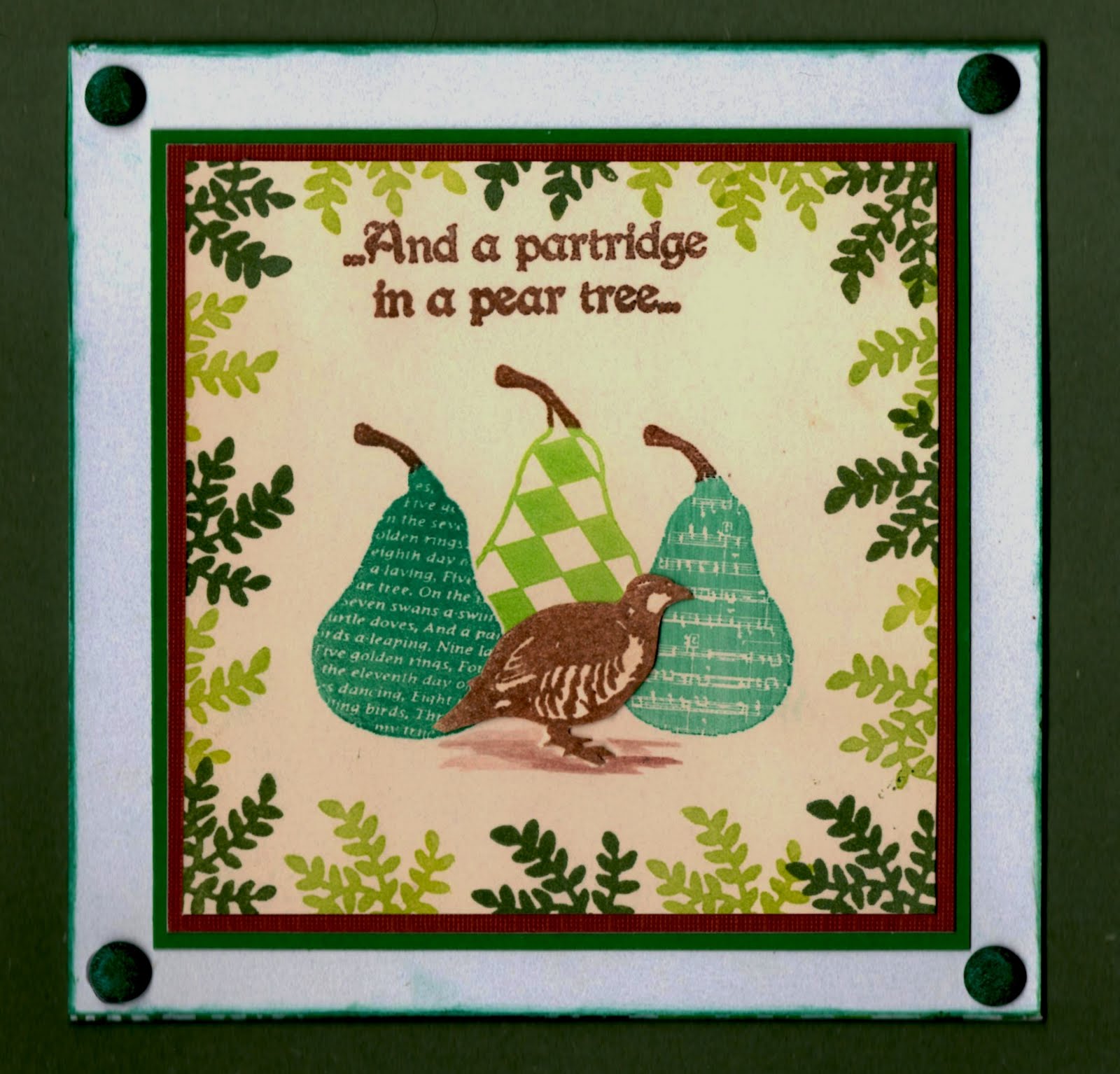 Lorraine's creations Partridge In A Pear Tree