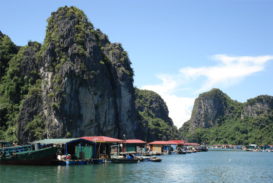 Floating Village in Bai Tu Long