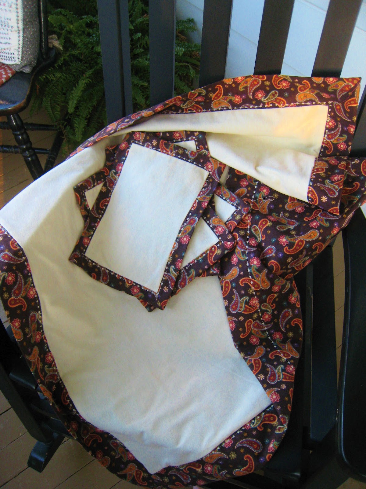 The Vintage Seamstress Self Binding Receiving Blanket..