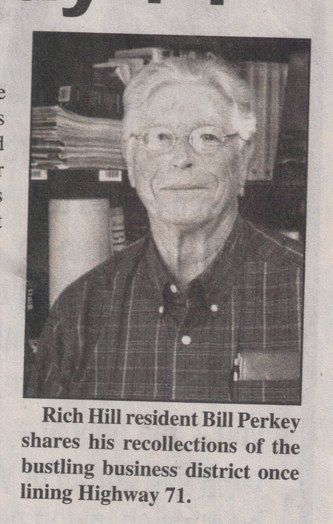 Rich Hill Missouri History Bill Perkey reflectsRemembering life along