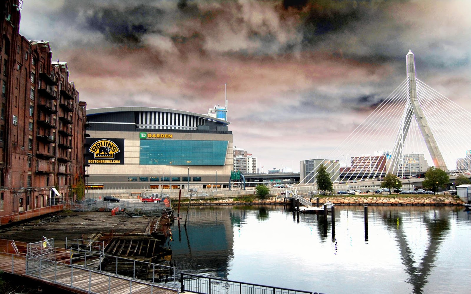 Boston City Dock View Full HD Desktop Wallpapers 1080p