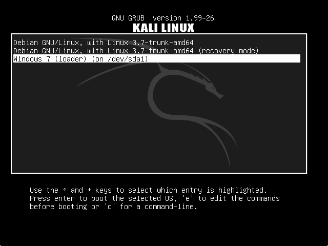 kali live boot kali live boot