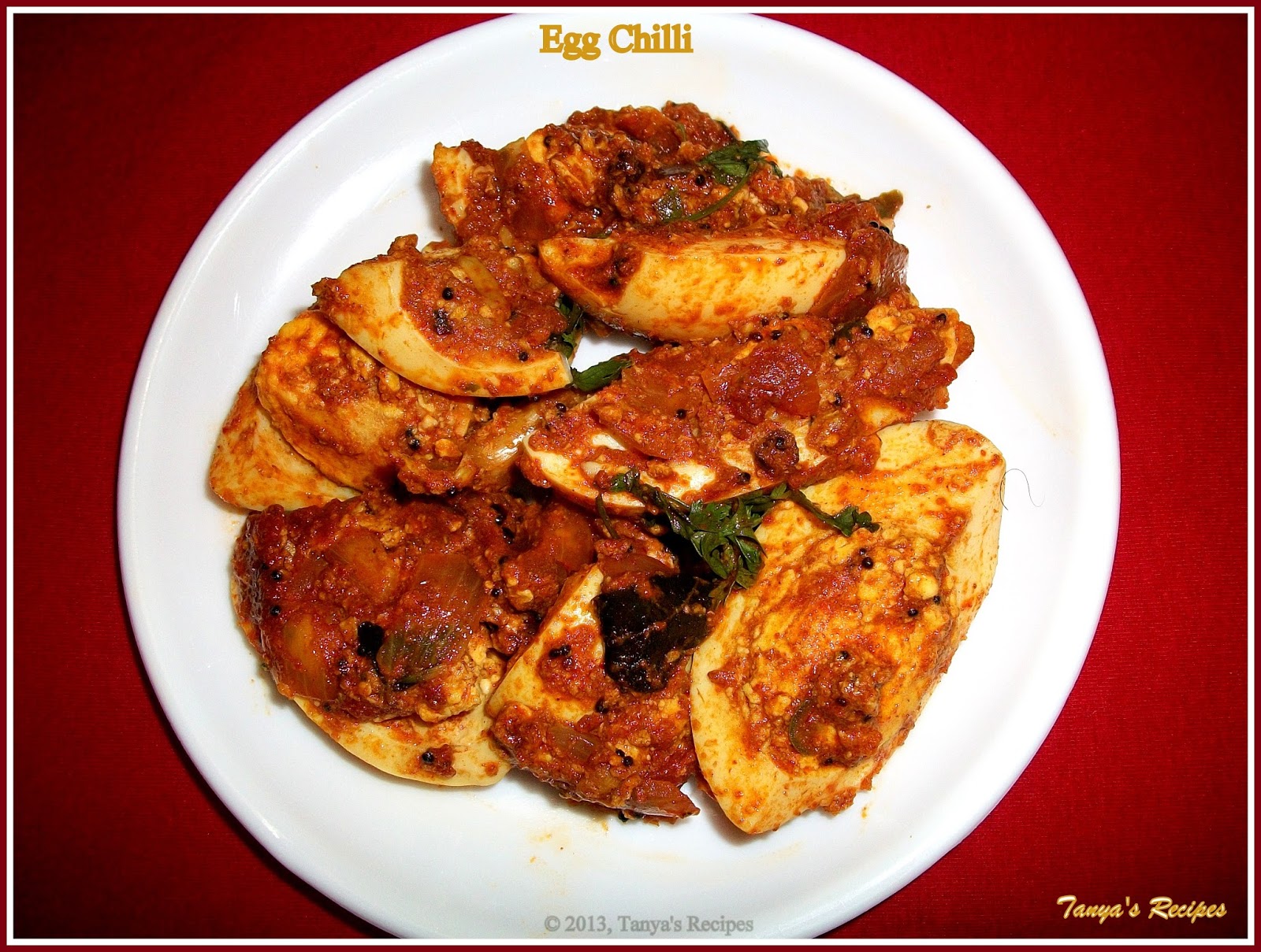 Simple Egg Chilli Tanya's Recipes