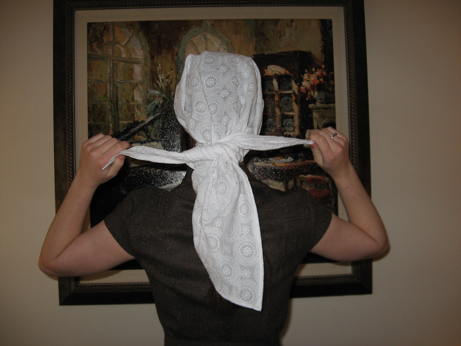 Liturgical Time Veil Shop How to Tie a Catholic Chapel Veil or