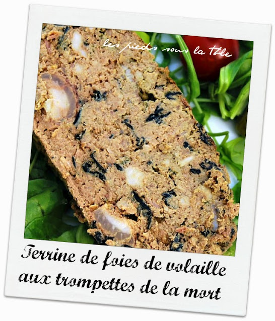 Terrine de foies de volaille aux trompettes de la mort