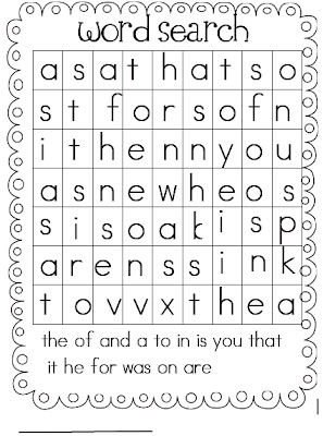 Joyful Learning In KC: Sight Word Search