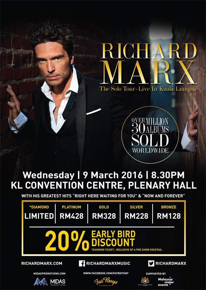 Richard Marx The Solo Tour – Live in Kuala Lumpur