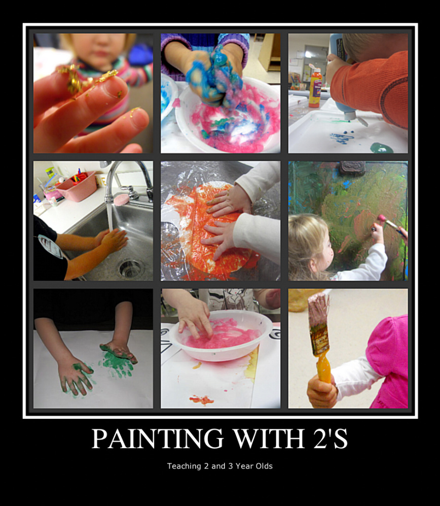 Teaching 2 and 3 Year Olds Painting with 2's