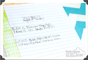 First Grade Blue Skies: Common Core Math Question of the Day