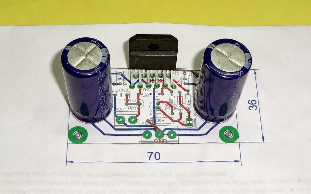 DIY Audio Amplifier Blog. : Dual layer LM3886 PCB, Jazz 3886 V2