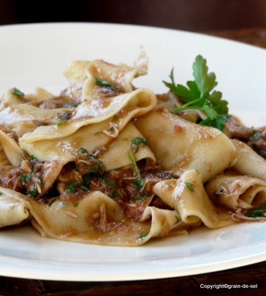 Verrat an Osi Pappardelle alla lepre Salzkorn meine Gartenküche