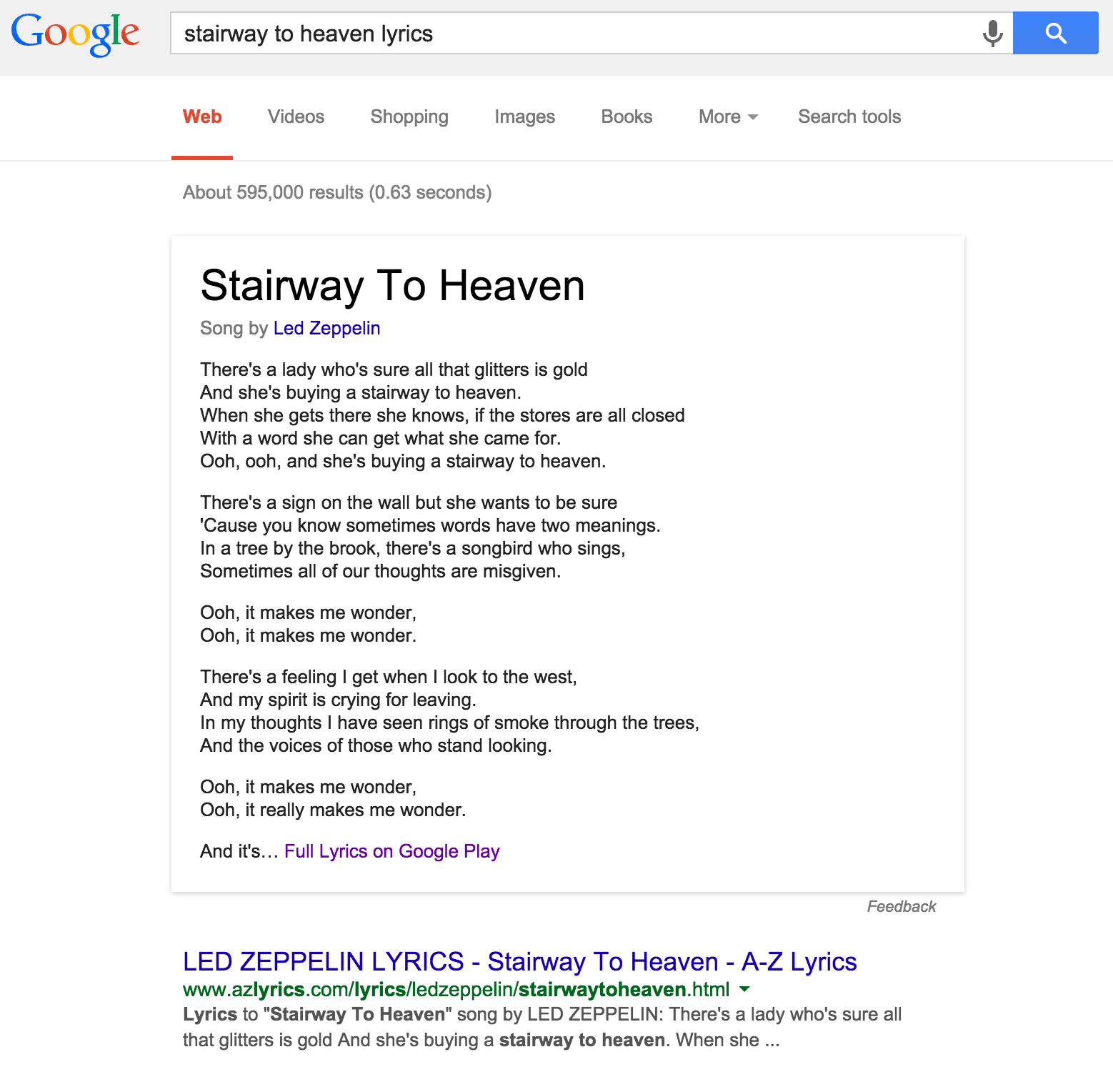 Stairway to heaven lyrics - Led Zeppelin